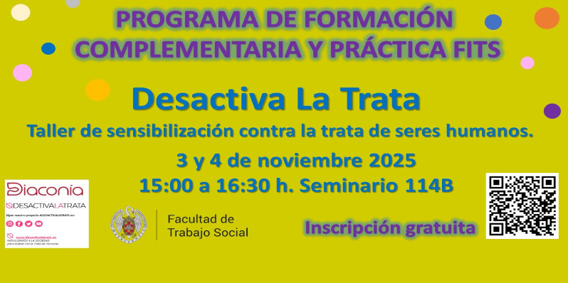 Taller: Desactiva la trata. Abiertas inscripciones
